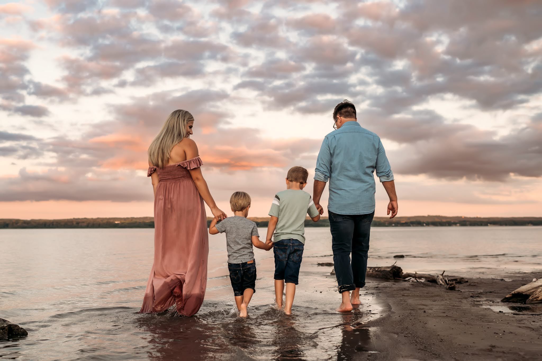 Sunset family photos in the water.jpg